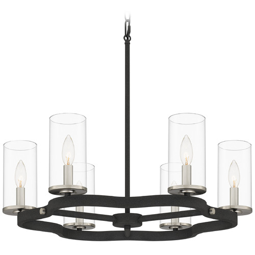 Quoizel Lighting Daverty 26-Inch Chandelier in Mottled Black by Quoizel Lighting DVY5026MB