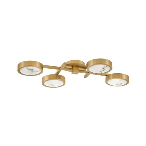 Fredrick Ramond Cava Large Flush Mount in Lacquered Brass by Fredrick Ramond FR31013LCB