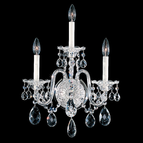 Schonbek Worldwide Lighting Sterling Polished Silver Sconce