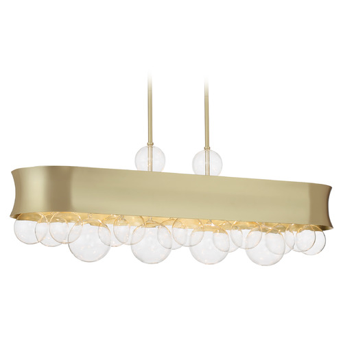 Minka Lavery Verdi Square Soft Gold Island Light with Oval Shade