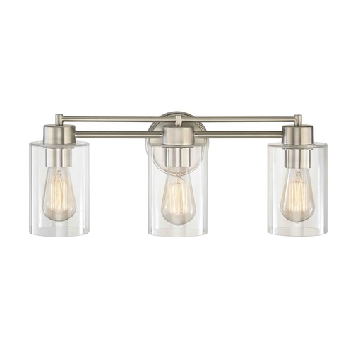 Design Classics Lighting Satin Nickel Bathroom Light 703-09 GL1040C