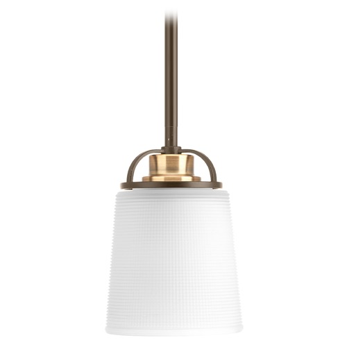 Progress Lighting West Village Mini Pendant in Bronze & Brass by Progress Lighting P500006-020