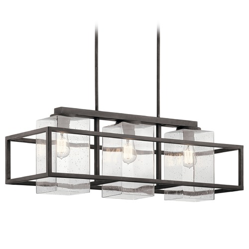 Seeded Glass Outdoor Hanging Light Zinc by Kichler Lighting