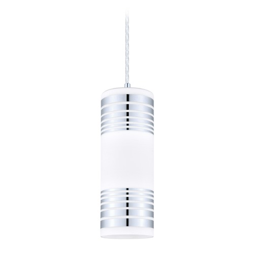 Eglo Lighting Eglo Bayman Chrome Mini-Pendant Light with Cylindrical Shade 200227A