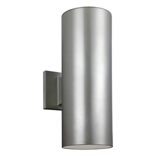 Generation Lighting Outdoor Cylinders Painted Brushed Nickel LED Outdoor Wall Light 8413897S-753
