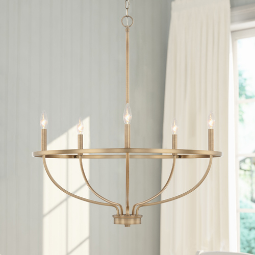 Greyson 5-Light Chandelier in Aged Brass by HomePlace by Capital Lighting