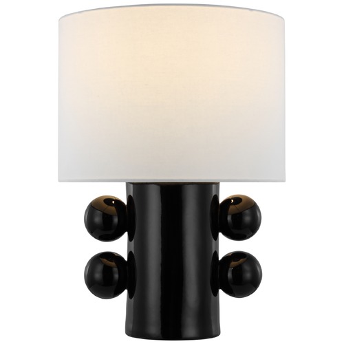 Kelly Wearstler Tiglia Low Table Lamp in Black by Visual Comfort Signature
