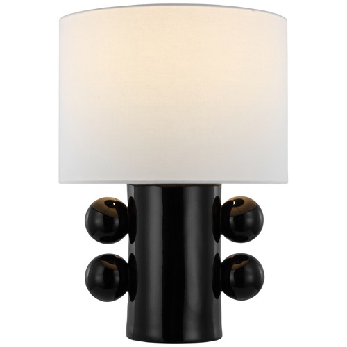 Visual Comfort Signature Collection Kelly Wearstler Tiglia Low Table Lamp in Black by Visual Comfort Signature KW3686BLKL