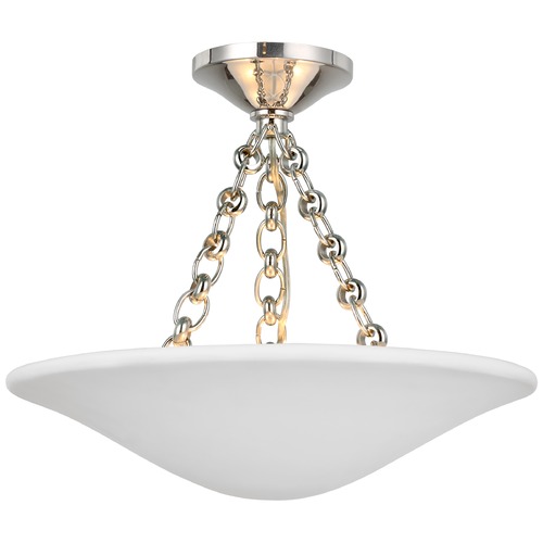 Visual Comfort Signature Collection Aerin Mollino Semi-Flush Mount in Polished Nickel by Visual Comfort Signature ARN4425PNPW