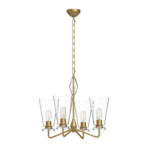 Alora Lighting Alora Lighting Salem Brushed Gold Chandelier CH570423BGCL