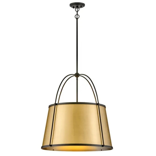 Hinkley Clarke 24.50-Inch Pendant in Black & Dark Brass by Hinkley Lighting 4895BK-LDB