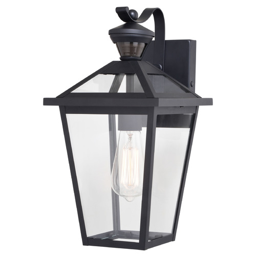 Vaxcel Lighting Derby Matte Black Outdoor Wall Light