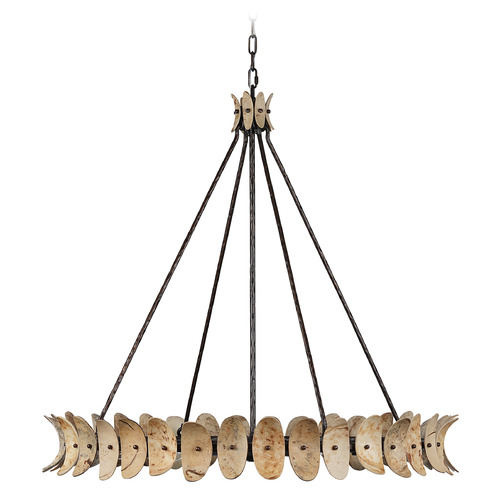 Savoy House Lighting Breegan Jane Monarch Champagne Mist with Coconut Shell Chandelier