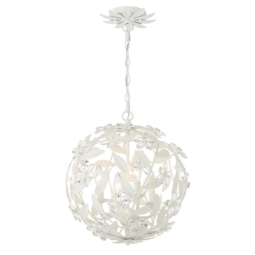 Crystorama Lighting Marselle 4-Light Pendant in Matte White by Crystorama Lighting MSL-314-MT
