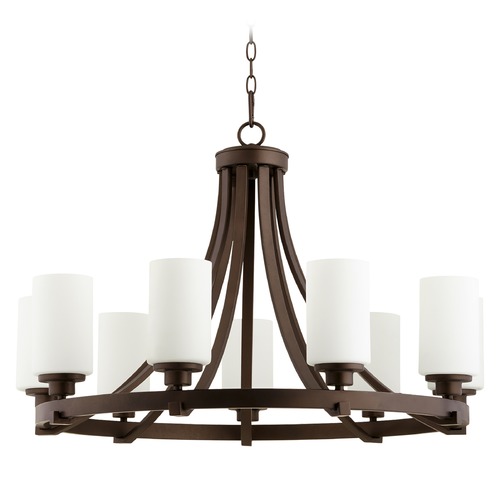 Quorum Lighting Lancaster Oiled Bronze Chandelier by Quorum Lighting 6207-9-86