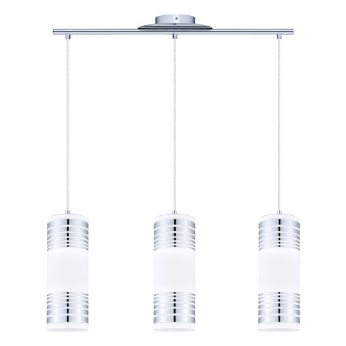 Eglo Lighting Eglo Bayman Chrome Multi-Light Pendant with Cylindrical Shade 200228A