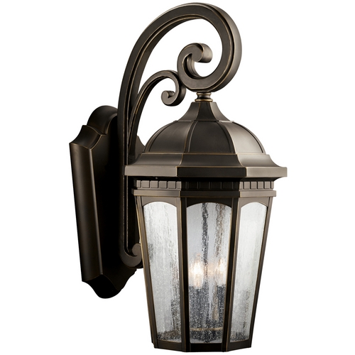 Courtyard 26.50-Inch Outdoor Wall Light in Rubbed Bronze by Kichler Lighting