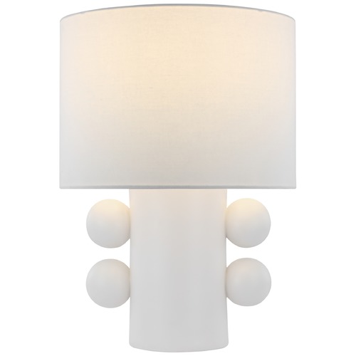 Visual Comfort Signature Collection Kelly Wearstler Tiglia Low Table Lamp in White by Visual Comfort Signature KW3686PWL