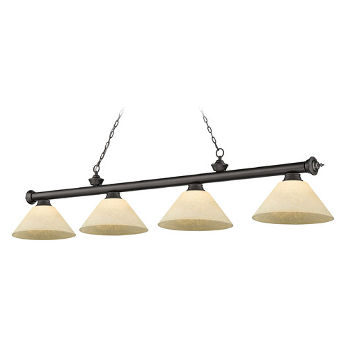 Z-Lite Cordon Bronze Billiard Light by Z-Lite 2306-4BRZ-AGM14