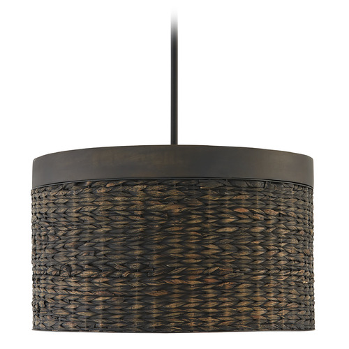 Capital Lighting Tallulah 4-Light Drum Pendant in Charcoal Wash by Capital Lighting 343942CW