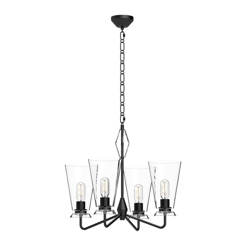 Alora Lighting Alora Lighting Salem Matte Black Chandelier CH570423MBCL