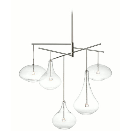 Visual Comfort Signature Collection Champalimaud Lomme Chandelier in Nickel by Visual Comfort Signature CD5025PN-CG