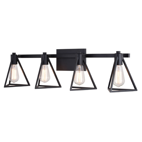 Vaxcel Lighting Ravenna Matte Black Bathroom Light