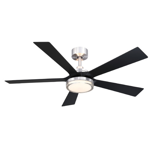 Fanimation Fans Torchaire 52 Brushed Nickel LED Ceiling Fan with Light
