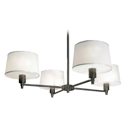 Real Simple 4-Light Chandelier in Gunmetal Powder by Robert Abbey