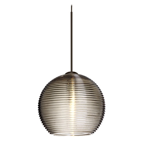 Besa Lighting Besa Lighting Kristall Bronze Mini-Pendant Light with Globe Shade 1XT-461502-BR