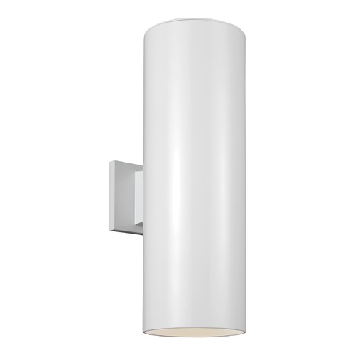 Generation Lighting Outdoor Cylinders White LED Outdoor Wall Light 8413997S-15