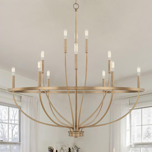 Greyson 12-Light Chandelier in Aged Brass by HomePlace by Capital Lighting