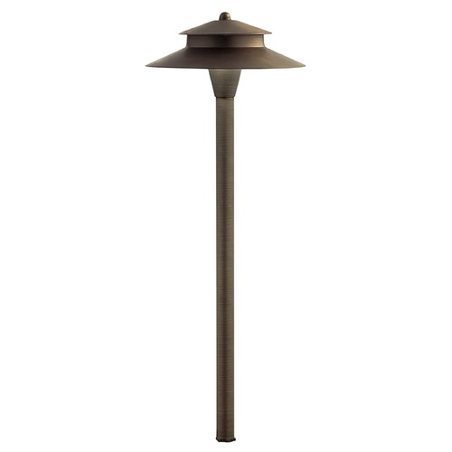 Kichler Lighting Mission 12V LED Path Light in Centennial Brass by Kichler Lighting 15880CBR27