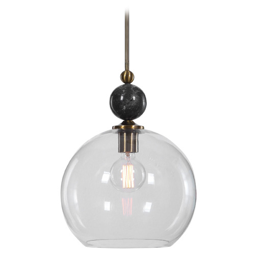 Mendota Oxidized Aged Brass Pendant Light by Uttermost Lighting