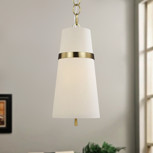 Alexa Hampton Cordtlandt 8.25-Inch Burnished Brass Pendant by Visual Comfort Studio