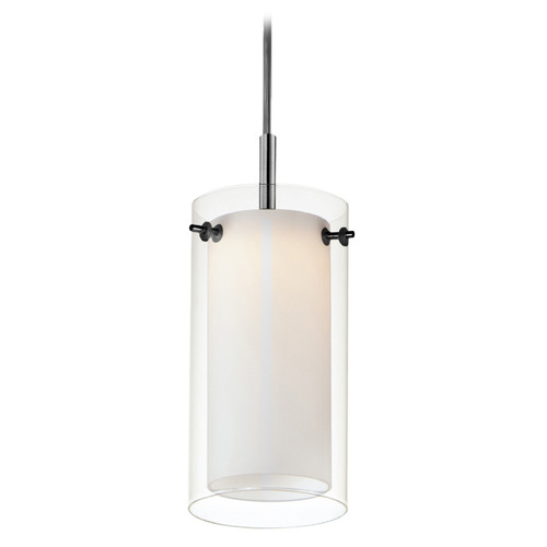 Maxim Lighting Duo Black LED Mini-Pendant Light with Cylindrical Shade