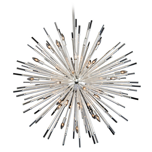 Allegri Crystal Sprazzo Polished Silver Pendant Light