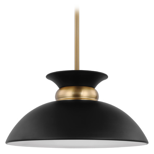 Nuvo Lighting Perkins Small Pendant in Matte Black & Brass by Nuvo Lighting 60-7460