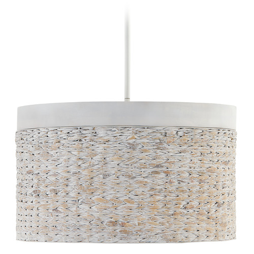 Tallulah 4-Light Drum Pendant in Chalk Wash by Capital Lighting