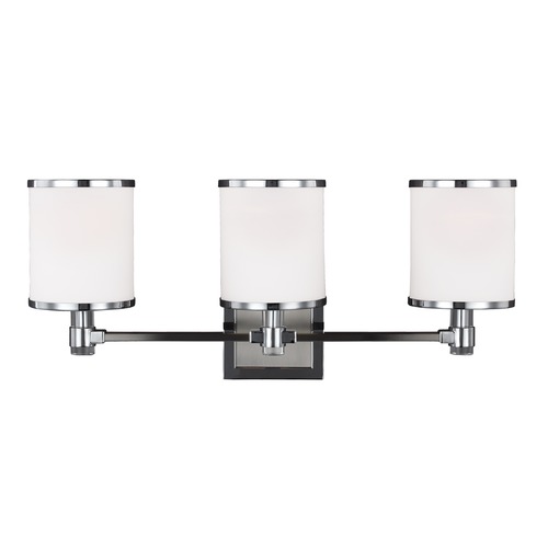 Generation Lighting Prospect Park 23-Inch Bath Light in Satin Nickel  &  Chrome by Generation Lighting VS23303SN/CH