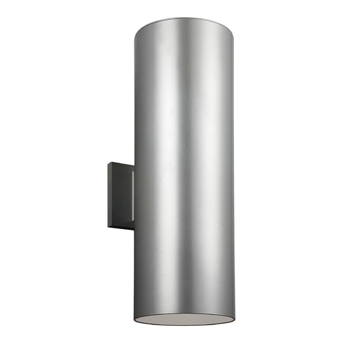 Visual Comfort Studio Collection Outdoor Cylinders Painted Brushed Nickel LED Outdoor Wall Light by Visual Comfort Studio 8413997S-753