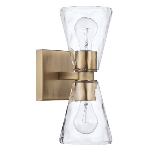Capital Lighting Lyra Water Glass Sconce in Aged Brass by Capital Lighting 627522AD-456