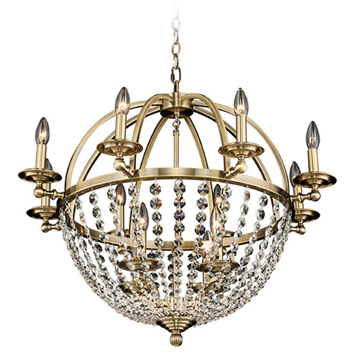 Allegri Crystal Pendolo Brushed Champagne Gold Chandelier