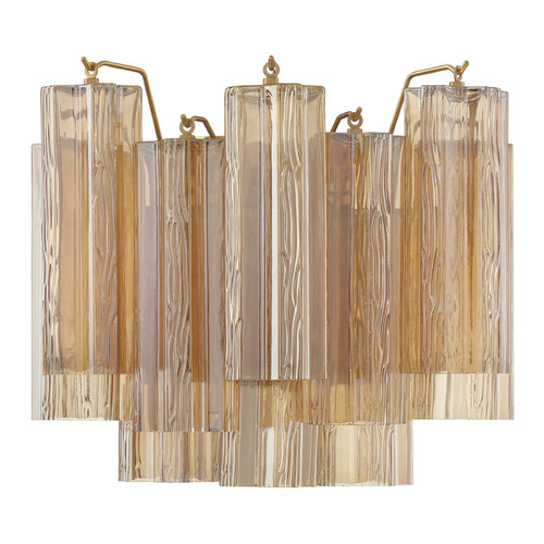 Crystorama Lighting Crystorama Lighting Addis Aged Brass Sconce ADD-302-AG-AM