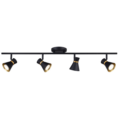 Vaxcel Lighting Alto Matte Black & Satin Brass LED Directional Spot Light
