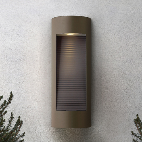 Hinkley Modern Outdoor Wall Light with Etched in Bronze by Hinkley Lighting 1664BZ