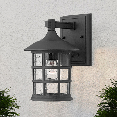 Freeport 9.25-Inch Black Outdoor Wall Light by Hinkley Lighting