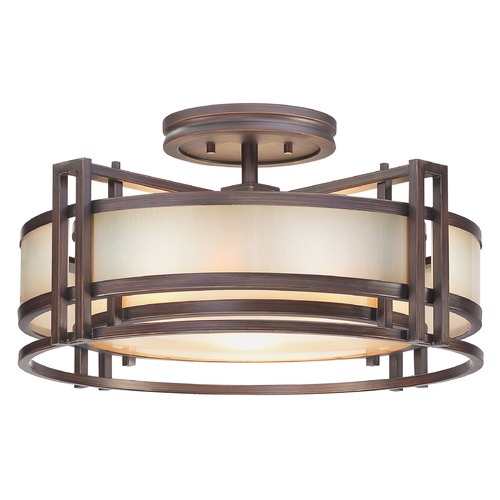 Metropolitan Lighting Underscore Cimmaron Bronze Semi-Flushmount Light N6964-1-267B