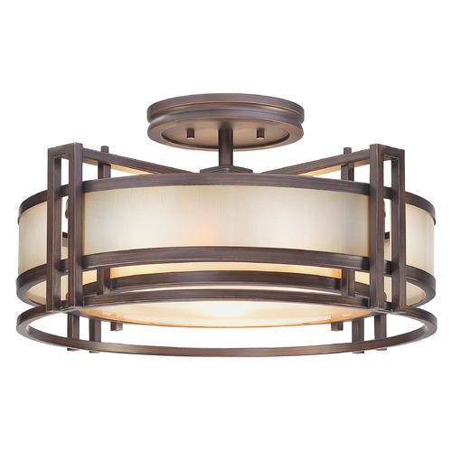 Underscore Cimmaron Bronze Semi-Flush Mount by Metropolitan Lighting