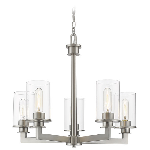 Z-Lite Savannah Brushed Nickel Chandelier by Z-Lite 462-5BN